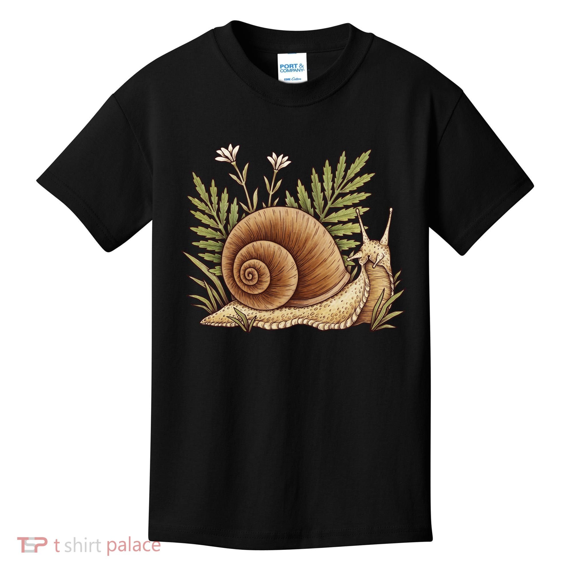 Snail With Plants Kids T-Shirt