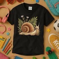 Snail With Plants Kids T-Shirt thumb 3