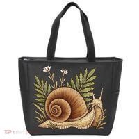 Snail With Plants Tote Bag thumb 0