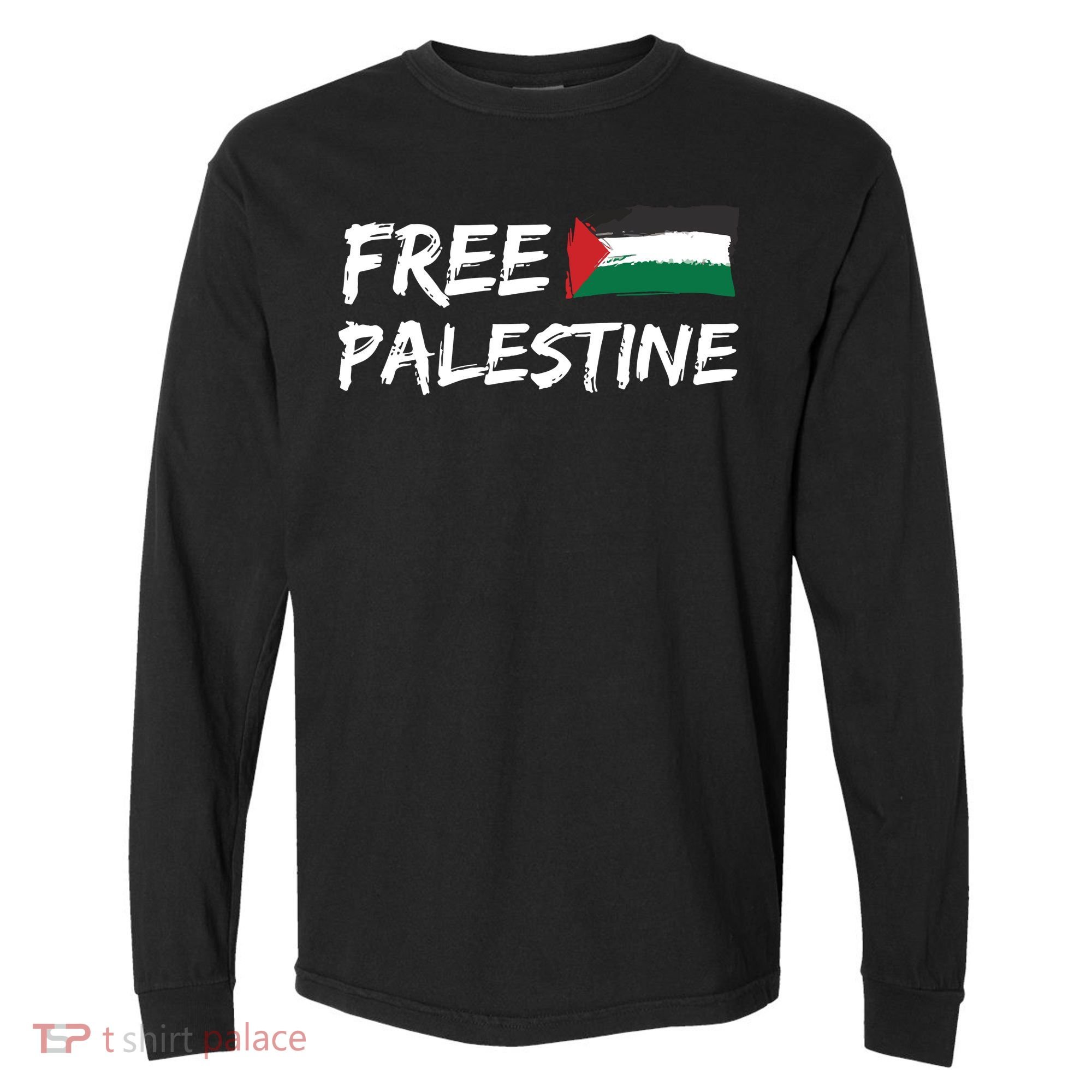 Stand With Palestine Free Palestine Comfort Colors Heavyweight Long Sleeve T-Shirt