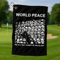 Store World Peace We All Fall Short Of His Glory Golf Towel thumb 1