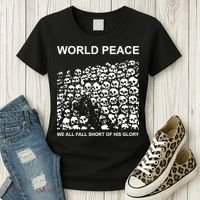 Store World Peace We All Fall Short Of His Glory Women's T-Shirt thumb 3