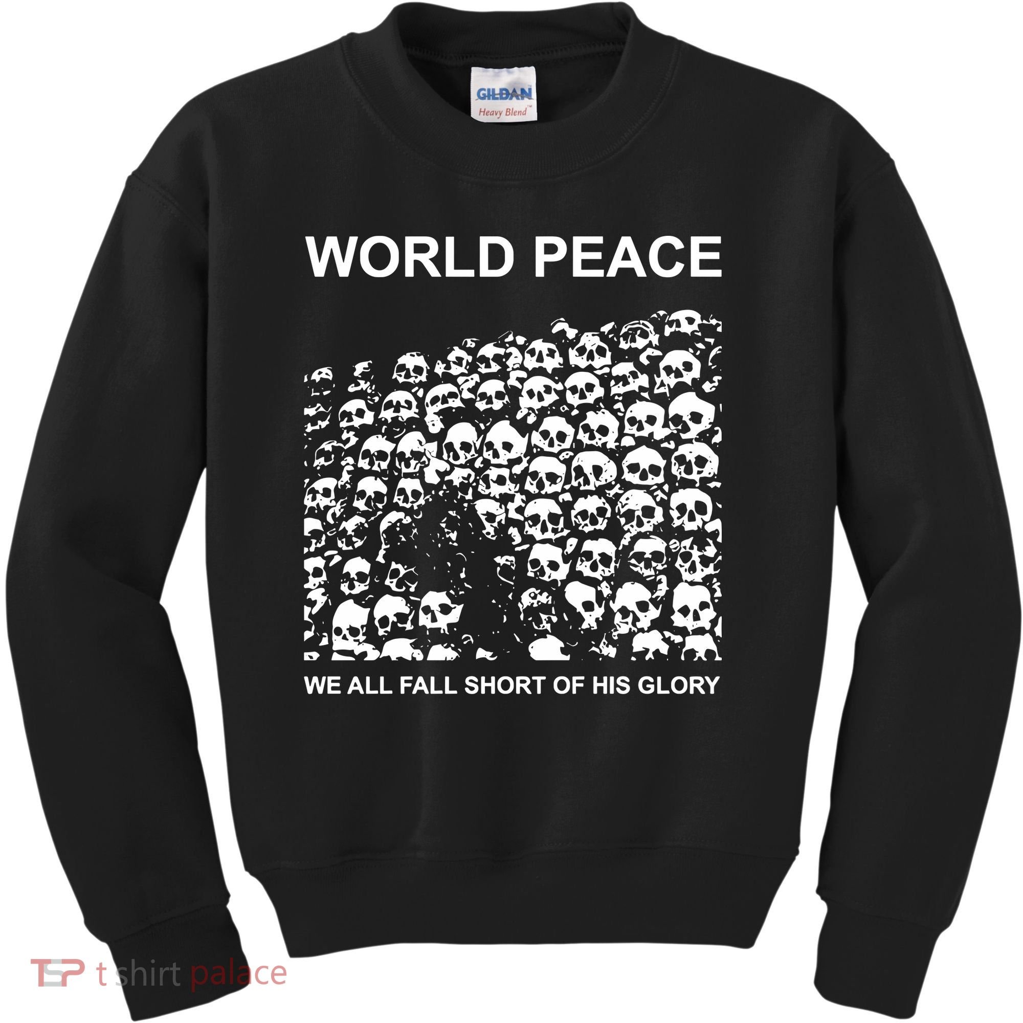 Store World Peace We All Fall Short Of His Glory Kids Sweatshirt