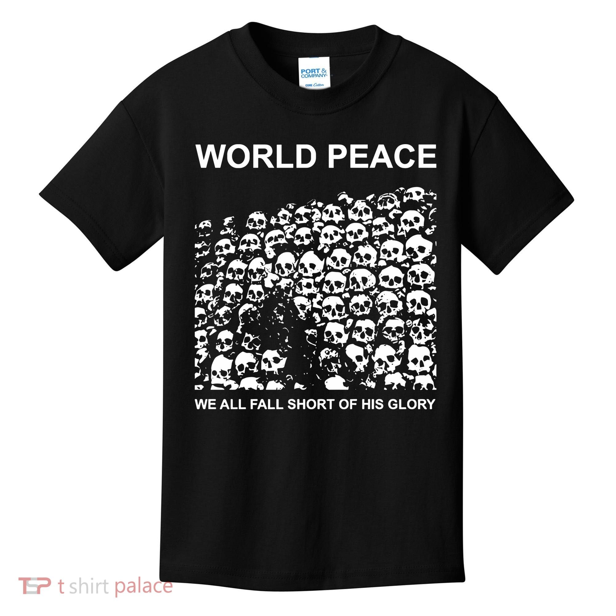 Store World Peace We All Fall Short Of His Glory Kids T-Shirt