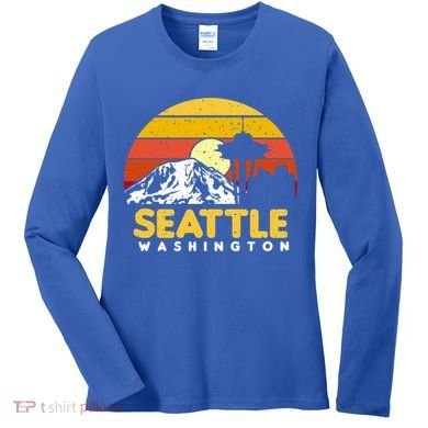 Seattle Washington Pnw Vacation Souvenir Gift Great Gift Women's Long Sleeve Shirt