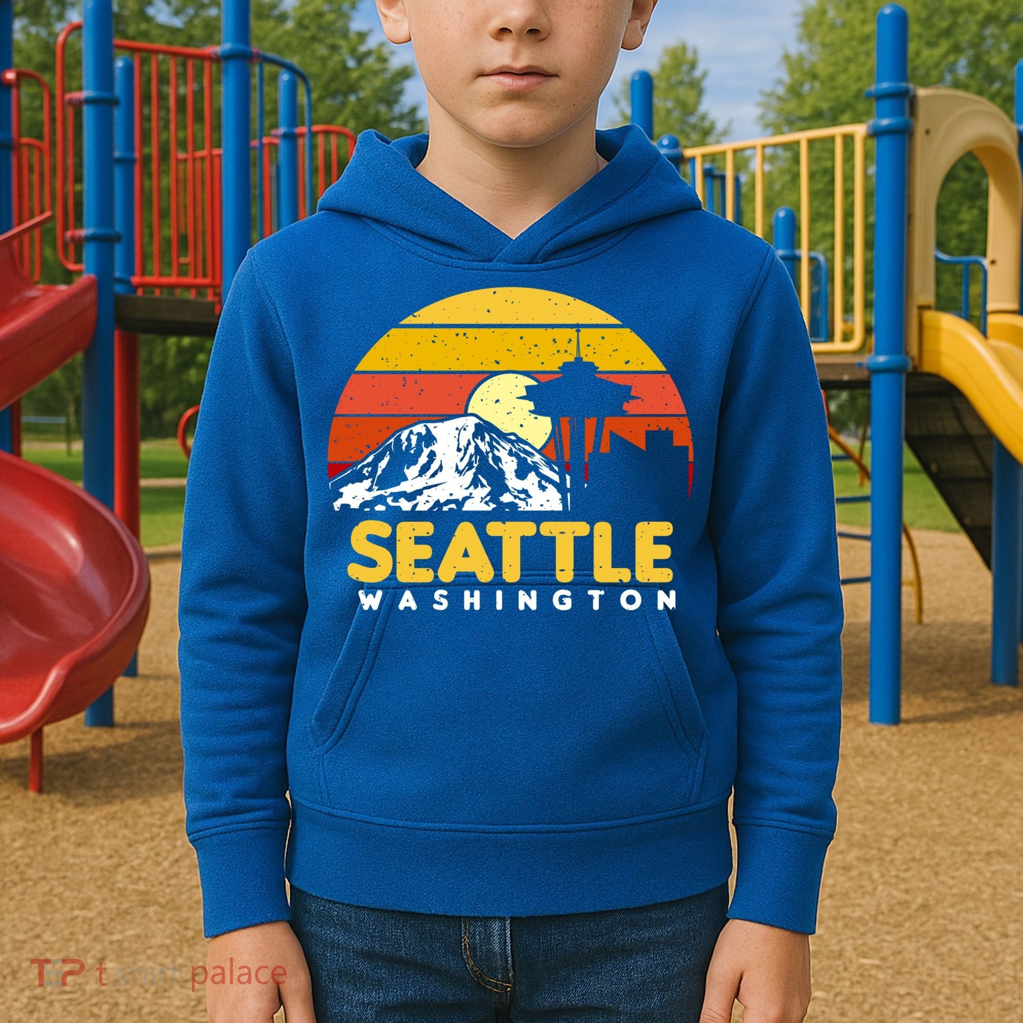 Seattle Washington Pnw Vacation Souvenir Gift Great Gift Kids Hoodie