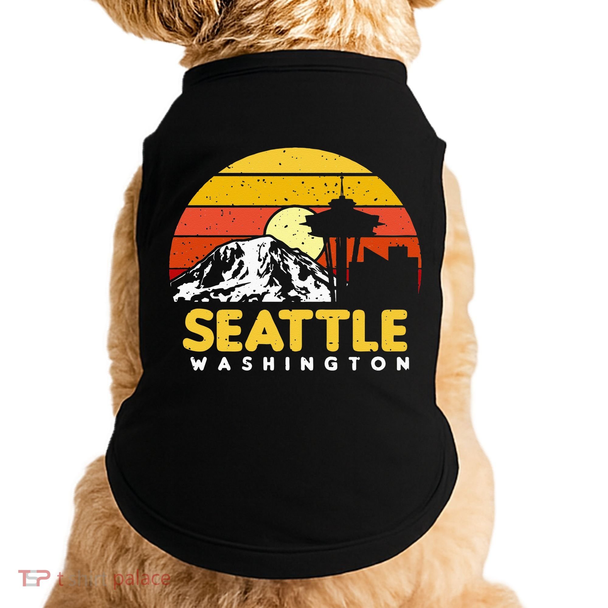Seattle Washington PNW Vacation Souvenir Gift Doggie Tank