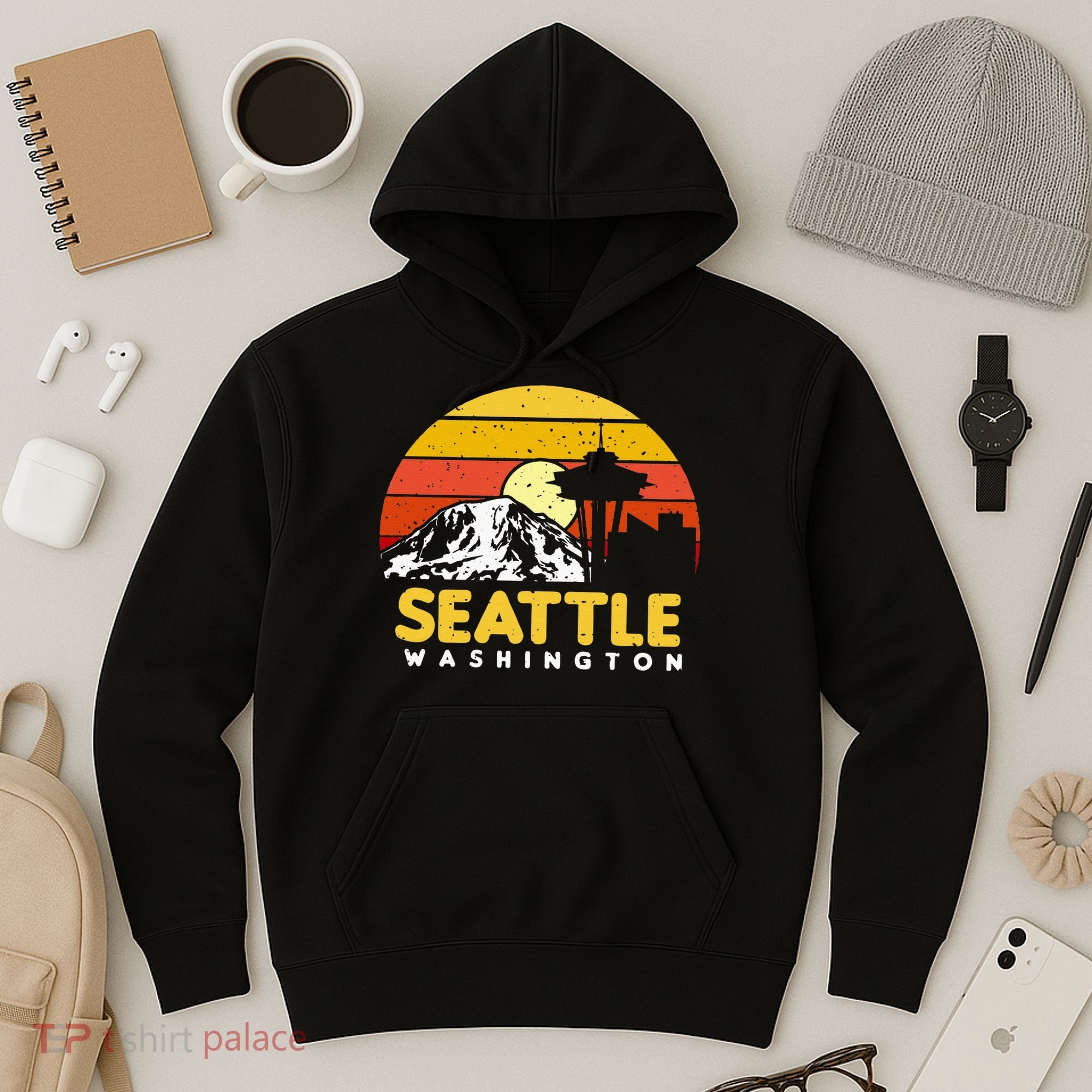 Seattle Washington PNW Vacation Souvenir Gift Hoodie