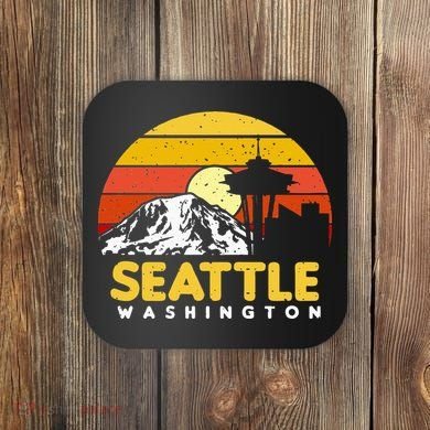 Seattle Washington PNW Vacation Souvenir Gift Coaster