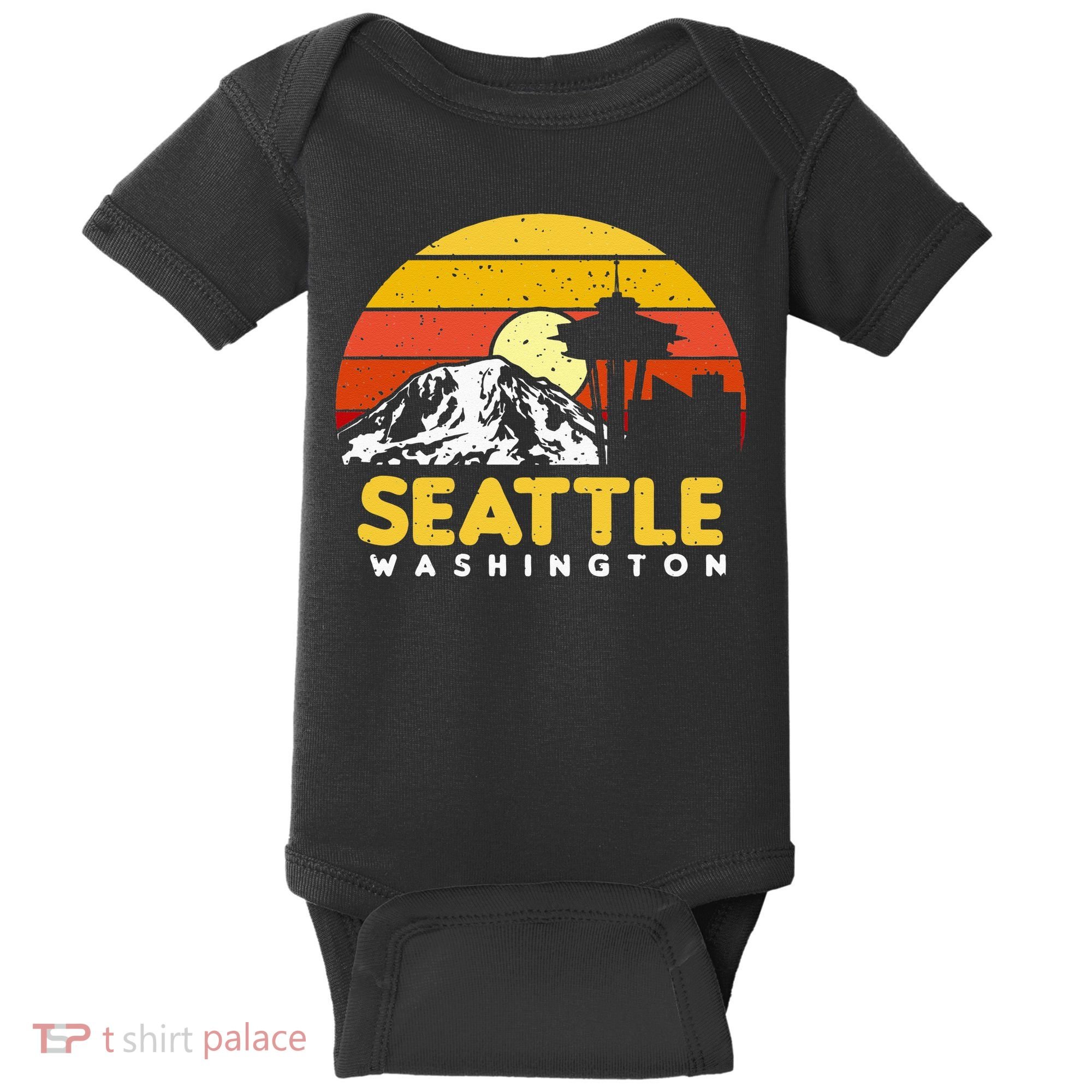 Seattle Washington PNW Vacation Souvenir Gift Baby Bodysuit