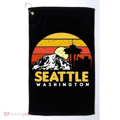 Seattle Washington PNW Vacation Souvenir Gift Golf Towel