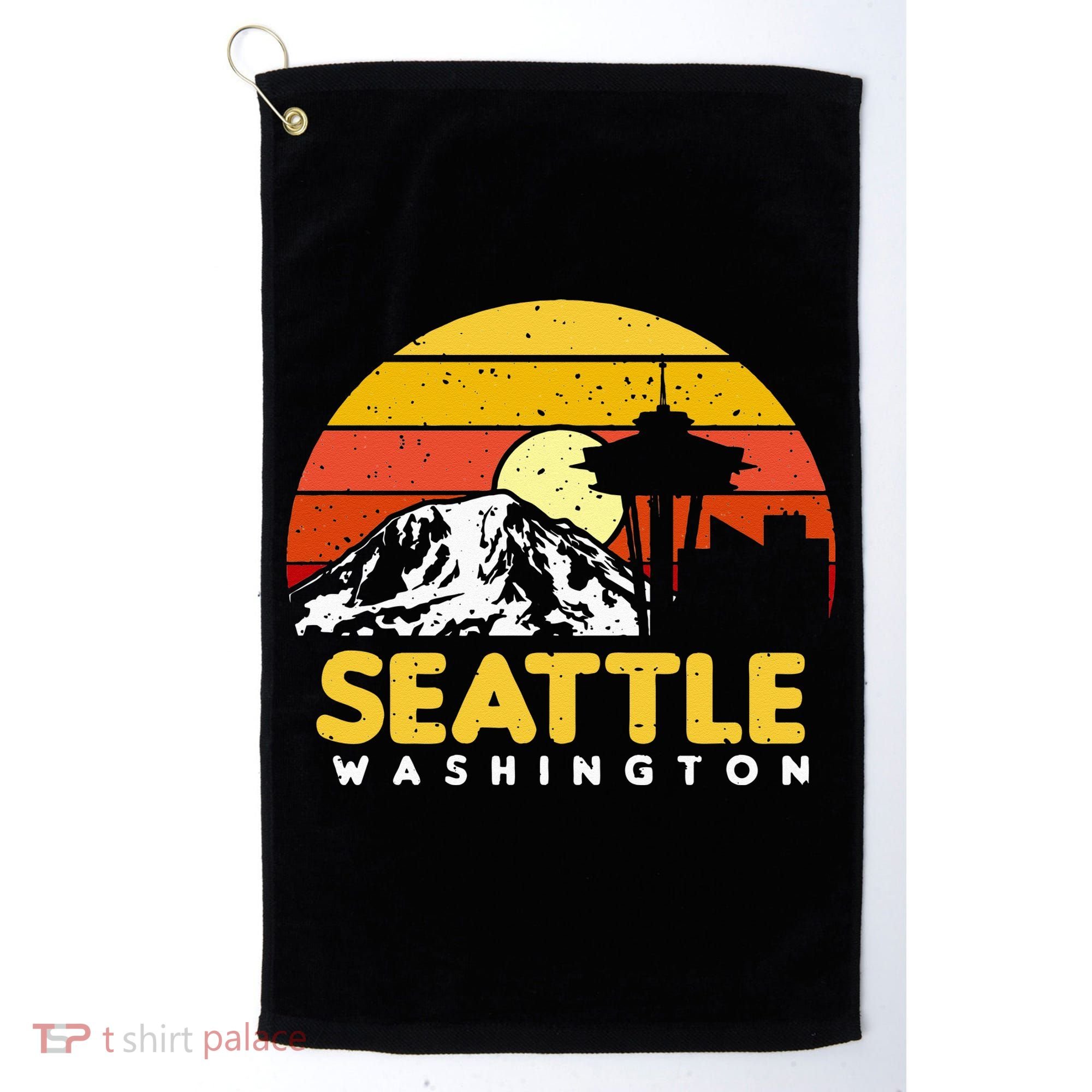 Seattle Washington PNW Vacation Souvenir Gift Golf Towel