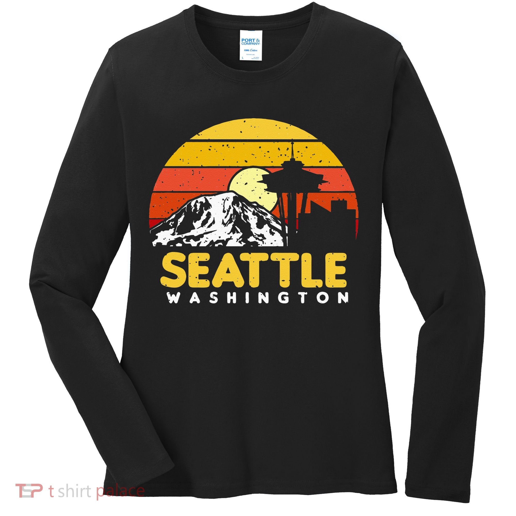 Seattle Washington PNW Vacation Souvenir Gift Women's Long Sleeve Shirt