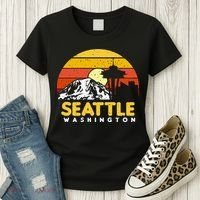 Seattle Washington PNW Vacation Souvenir Gift Women's T-Shirt thumb 3