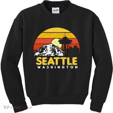 Seattle Washington PNW Vacation Souvenir Gift Kids Sweatshirt