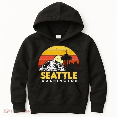 Seattle Washington PNW Vacation Souvenir Gift Kids Hoodie
