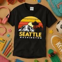 Seattle Washington PNW Vacation Souvenir Gift Kids T-Shirt thumb 3