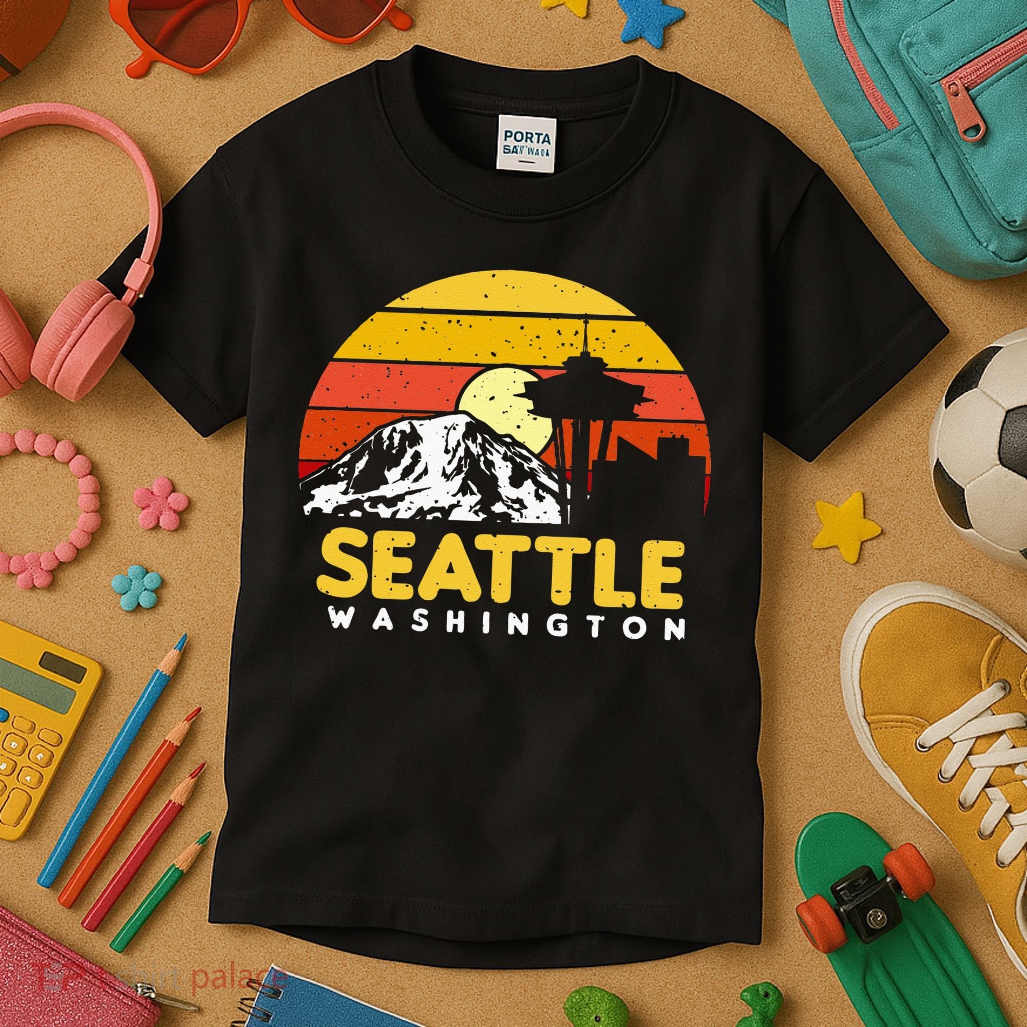 Seattle Washington PNW Vacation Souvenir Gift Kids T-Shirt