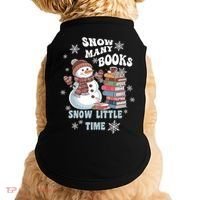 Snowflakes Wintertime Reading Snow Y Books Cute Snow Cute Gift Doggie Tank thumb 0