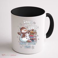 Snowflakes Wintertime Reading Snow Y Books Cute Snow Cute Gift Coffee Mug thumb 1