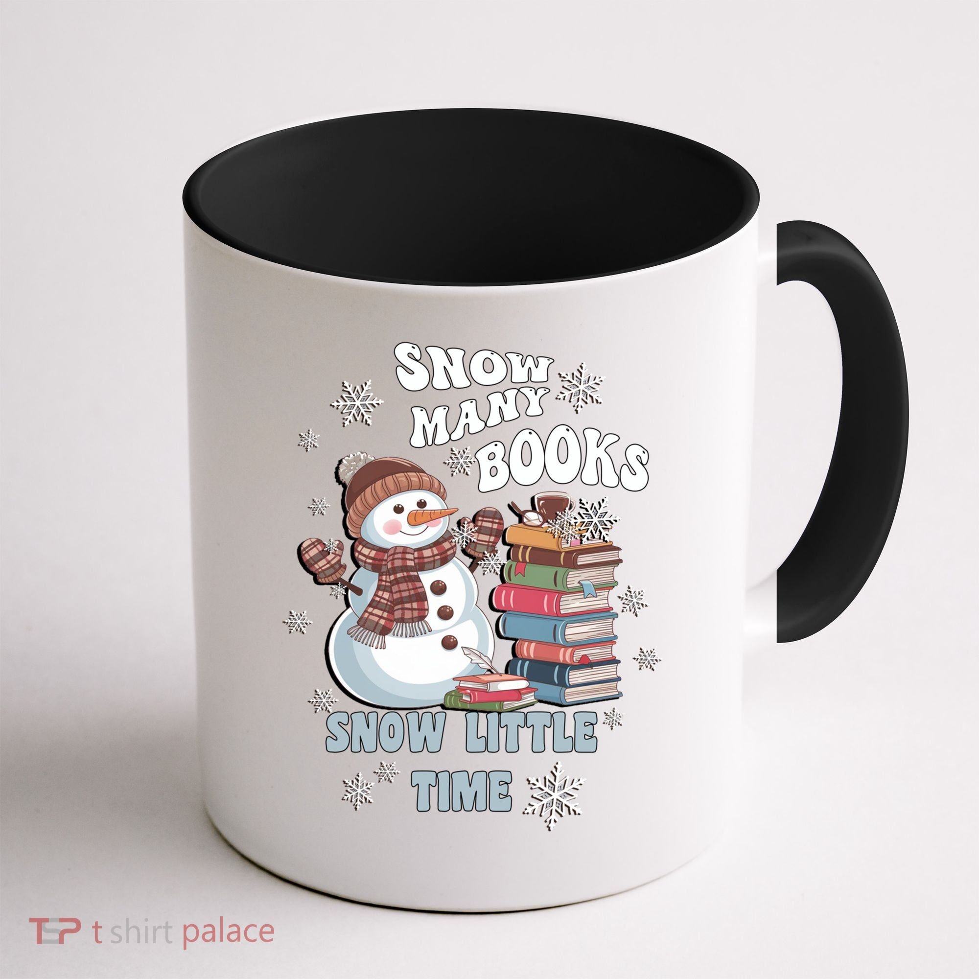 Snowflakes Wintertime Reading Snow Y Books Cute Snow Cute Gift Coffee Mug