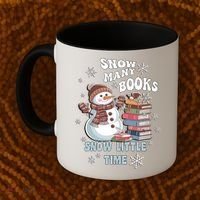 Snowflakes Wintertime Reading Snow Y Books Cute Snow Cute Gift Coffee Mug thumb 2