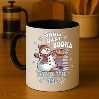 Snowflakes Wintertime Reading Snow Y Books Cute Snow Cute Gift Coffee Mug thumb 4