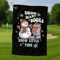 Snowflakes Wintertime Reading Snow Y Books Cute Snow Cute Gift Golf Towel thumb 1
