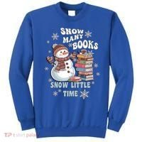 Snowflakes Wintertime Reading Snow Y Books Cute Snow Cute Gift Sweatshirt thumb 0