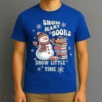 Snowflakes Wintertime Reading Snow Y Books Cute Snow Cute Gift T-Shirt thumb 3