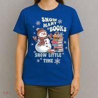Snowflakes Wintertime Reading Snow Y Books Cute Snow Cute Gift T-Shirt thumb 4