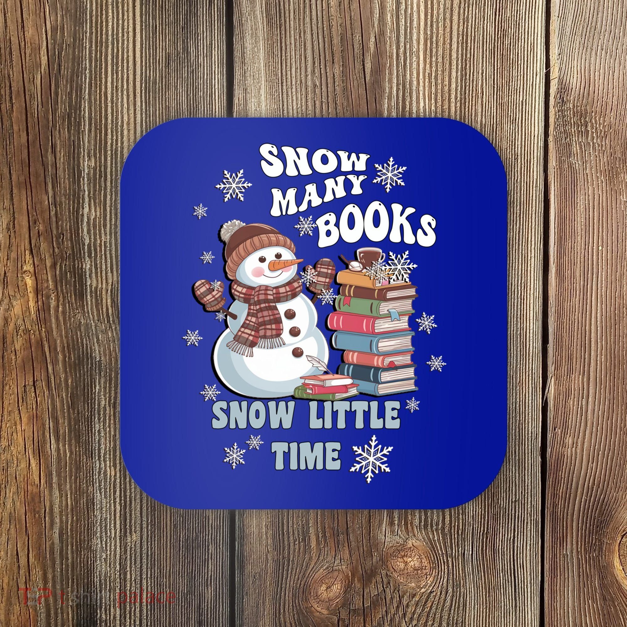 Snowflakes Wintertime Reading Snow Y Books Cute Snow Cute Gift Coaster
