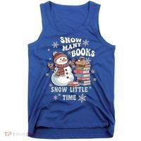 Snowflakes Wintertime Reading Snow Y Books Cute Snow Cute Gift Tank Top thumb 0