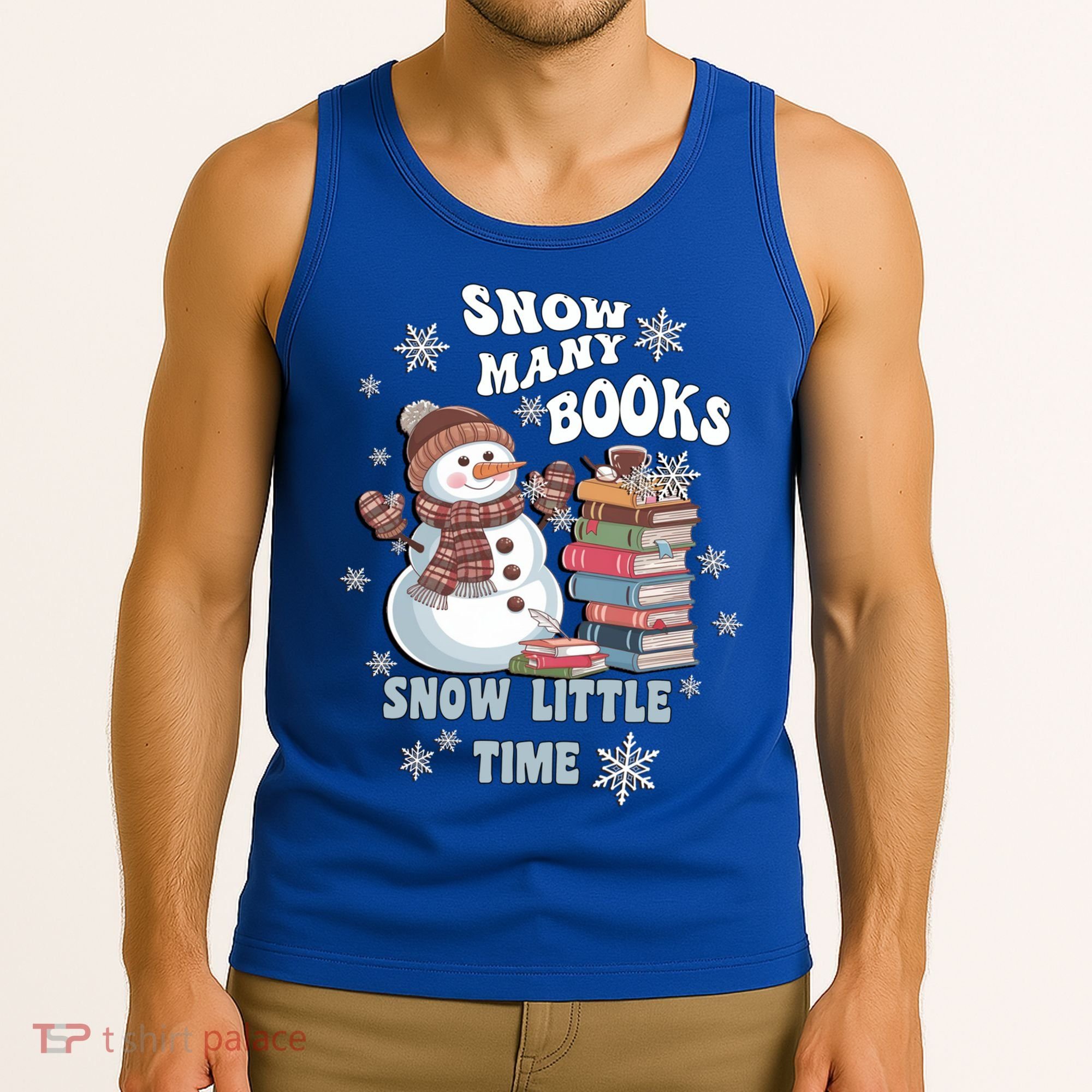 Snowflakes Wintertime Reading Snow Y Books Cute Snow Cute Gift Tank Top