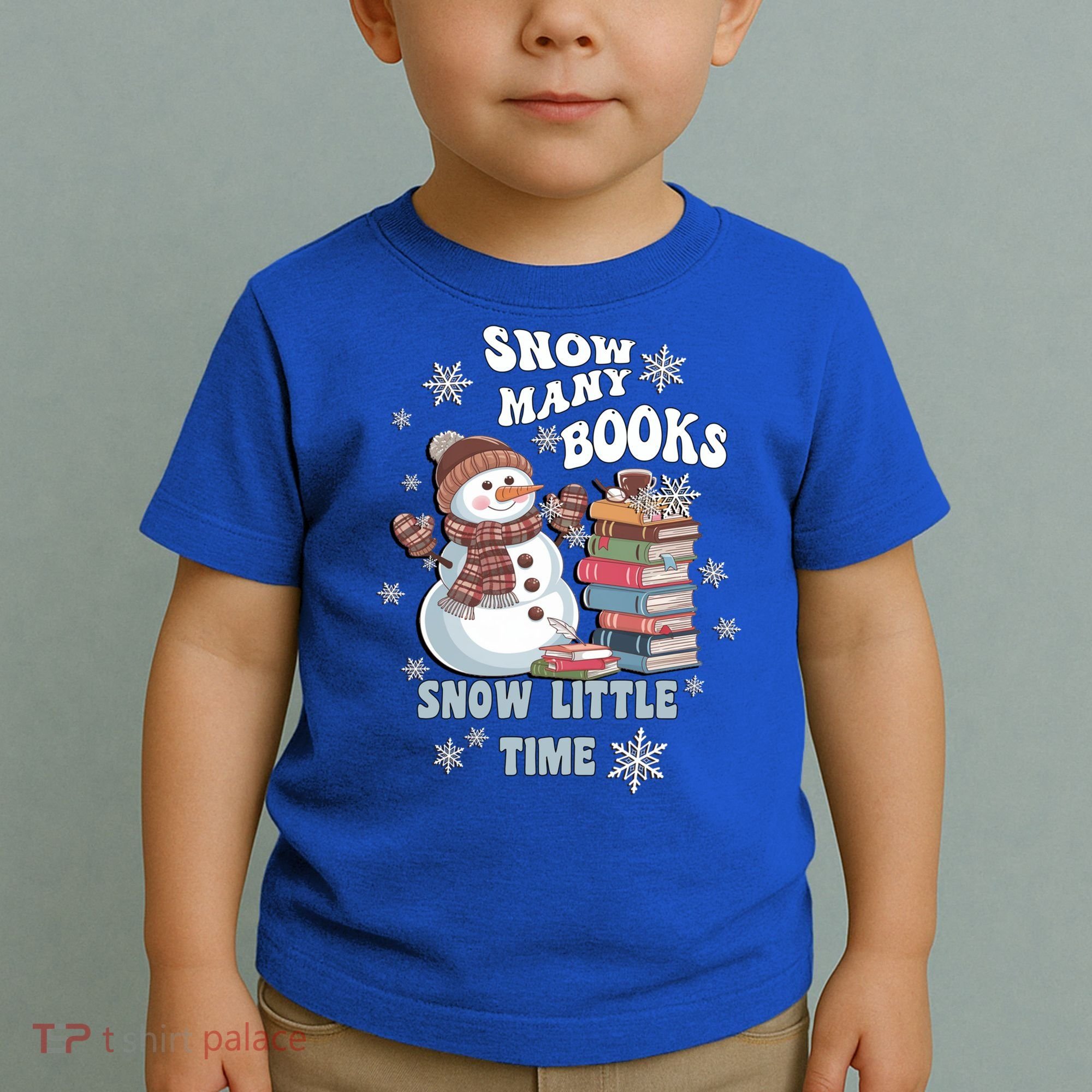 Snowflakes Wintertime Reading Snow Y Books Cute Snow Cute Gift Toddler T-Shirt