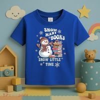 Snowflakes Wintertime Reading Snow Y Books Cute Snow Cute Gift Toddler T-Shirt thumb 3