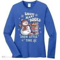 Snowflakes Wintertime Reading Snow Y Books Cute Snow Cute Gift Women's Long Sleeve Shirt thumb 0