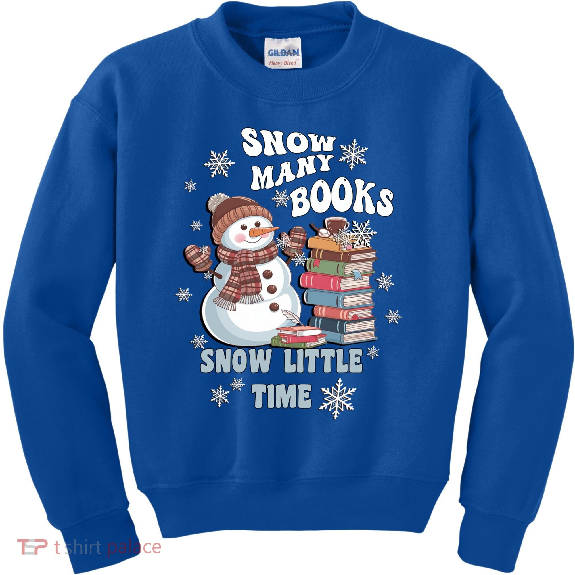 Snowflakes Wintertime Reading Snow Y Books Cute Snow Cute Gift Kids Sweatshirt