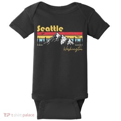 Seattle Washington Roots Hometown Vintage Home State Pride  Baby Bodysuit