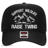 Support Wildlife Raise Twins Shirt Funny Twin Mom Dad Hat thumb 0