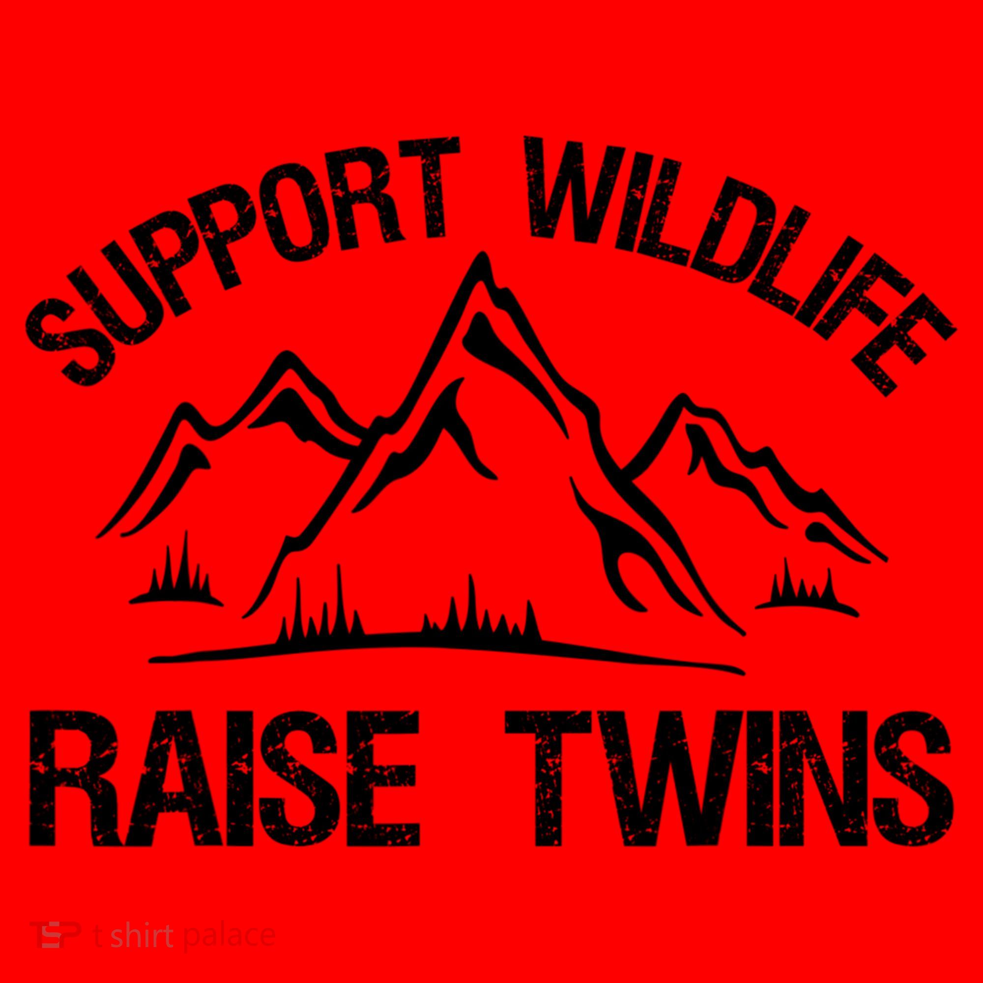 Support Wildlife Raise Twins Shirt Funny Twin Mom Dad Santa Hat