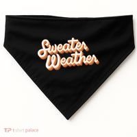 Sweater Weather Retro USA-Made Doggie Bandana thumb 0