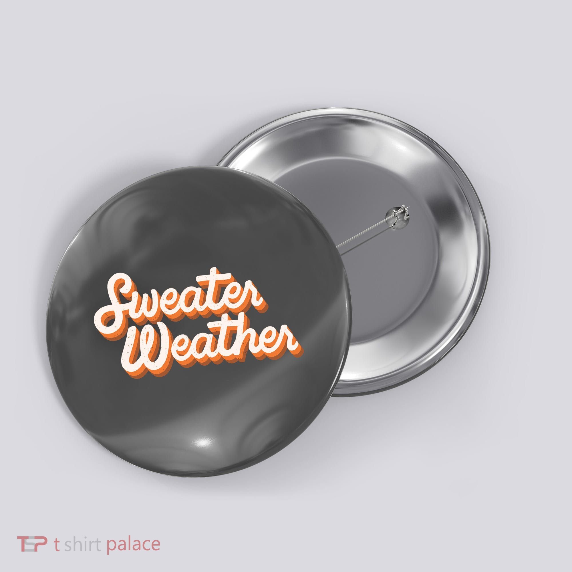 Sweater Weather Retro Button