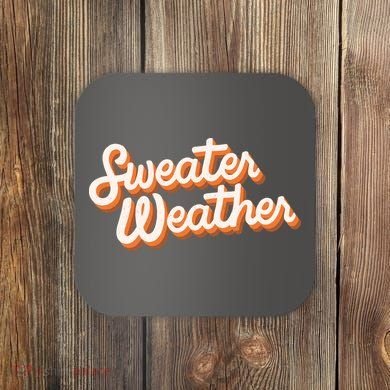Sweater Weather Retro Coaster