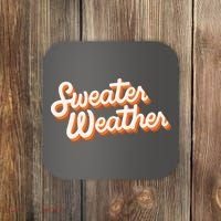 Sweater Weather Retro Coaster thumb 0