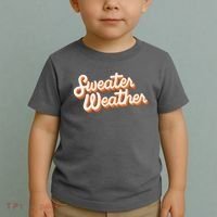 Sweater Weather Retro Toddler T-Shirt thumb 2