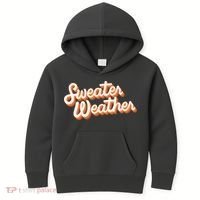 Sweater Weather Retro Kids Hoodie thumb 0