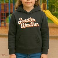 Sweater Weather Retro Kids Hoodie thumb 3
