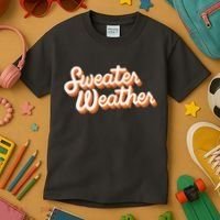 Sweater Weather Retro Kids T-Shirt thumb 3
