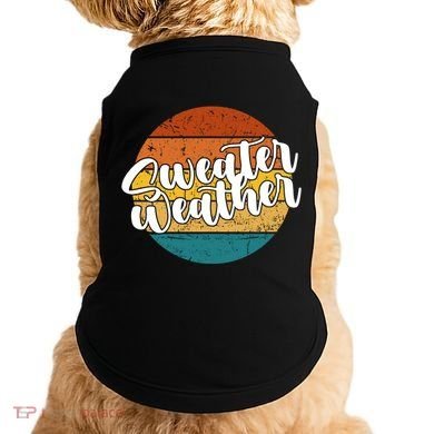 Sweater Weather Retro Vintage Fall Doggie Tank